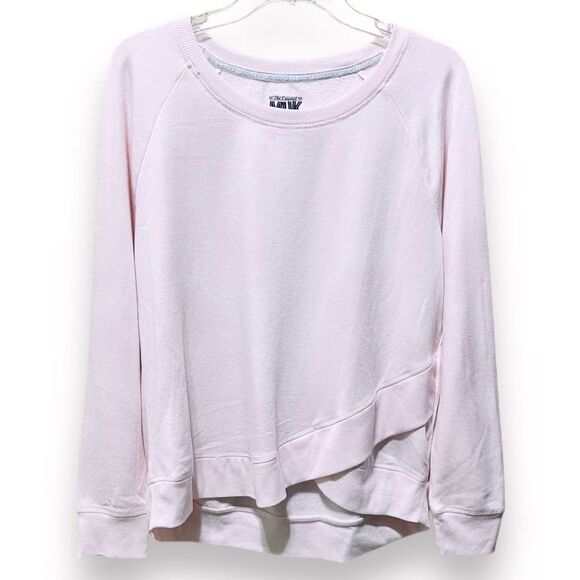 Muk Luks Women's Size L Sweatshirt Light Pink Lightweight Soft Crewneck - Picture 1 of 5